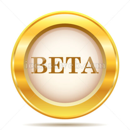 Beta golden button - Website icons