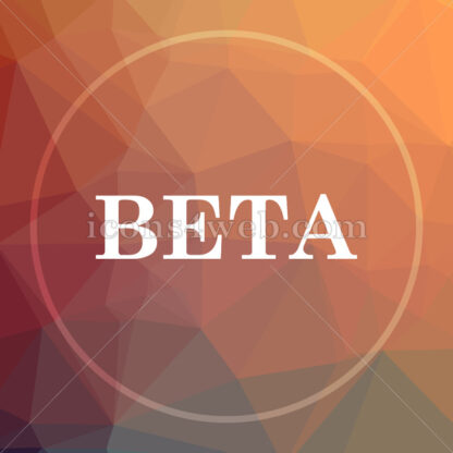 Beta low poly icon. Website low poly icon - Website icons