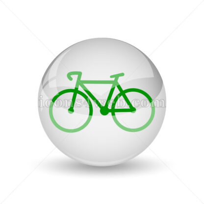 Bicycle glossy icon. Bicycle glossy button - Website icons