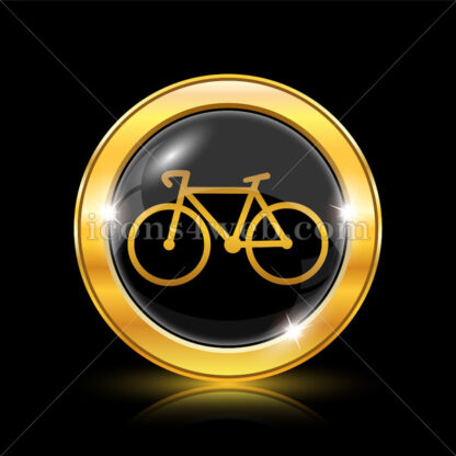 Bicycle golden icon. - Website icons