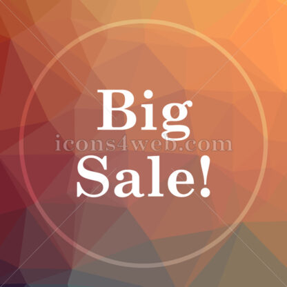 Big sale low poly icon. Website low poly icon - Website icons