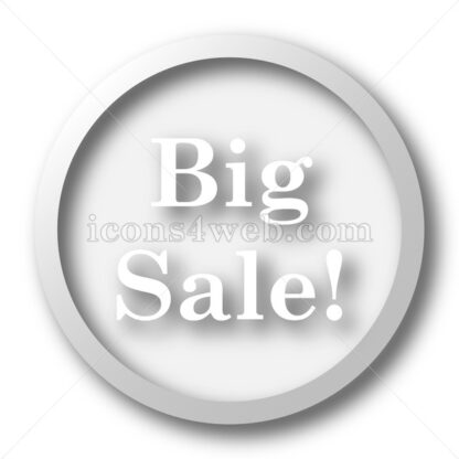 Big sale white icon. Big sale white button - Website icons