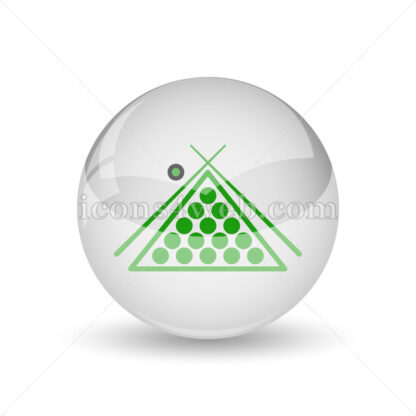 Billiard glossy icon. Billiard glossy button - Website icons