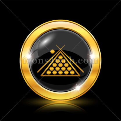 Billiard golden icon. - Website icons