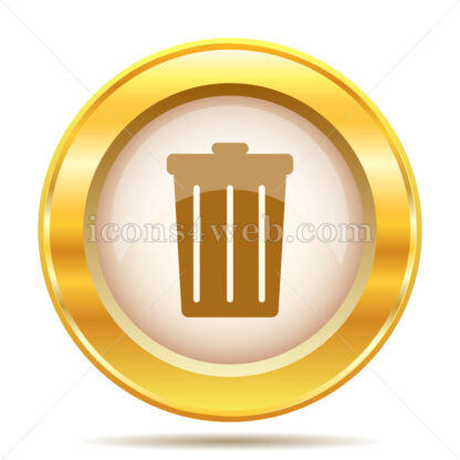 Bin golden button - Website icons