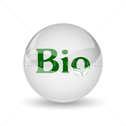 Bio glossy icon. Bio glossy button - Website icons