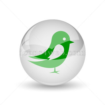 Bird glossy icon. Bird glossy button - Website icons