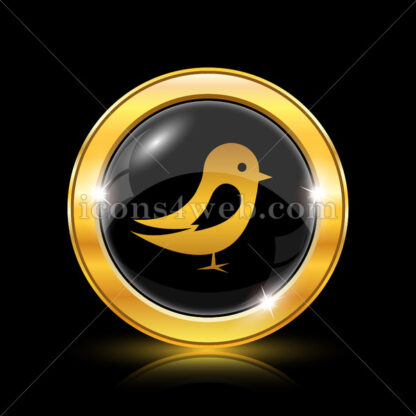Bird golden icon. - Website icons