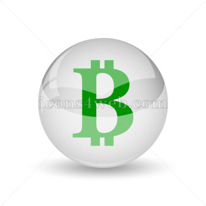 Bitcoin glossy icon. Bitcoin glossy button - Website icons
