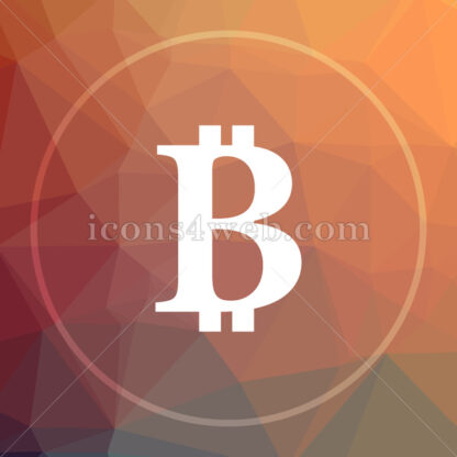 Bitcoin low poly icon. Website low poly icon - Website icons