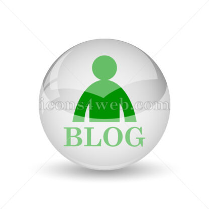 Blog glossy icon. Blog glossy button - Website icons
