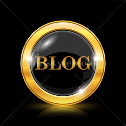 Blog text golden icon. - Website icons
