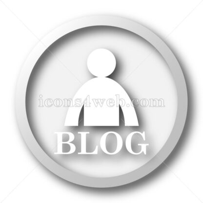 Blog white icon. Blog white button - Website icons