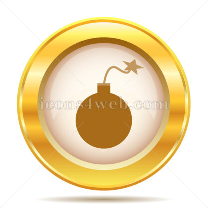 Bomb golden button - Website icons
