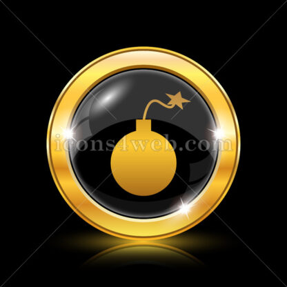 Bomb golden icon. - Website icons