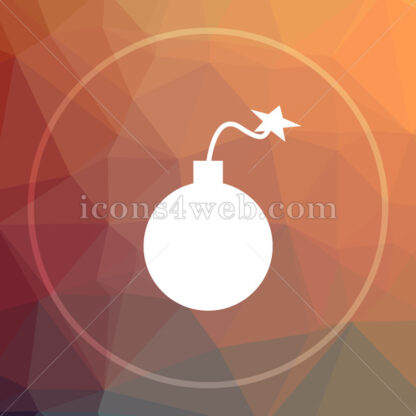 Bomb low poly icon. Website low poly icon - Website icons