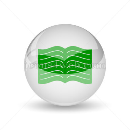 Book glossy icon. Book glossy button - Website icons