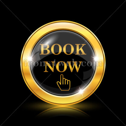 Book now golden icon. - Website icons