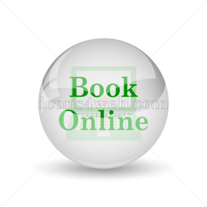 Book online glossy icon. Book online glossy button - Website icons