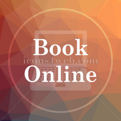 Book online low poly icon. Website low poly icon - Website icons