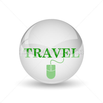 Book online travel glossy icon. Travel glossy button - Website icons