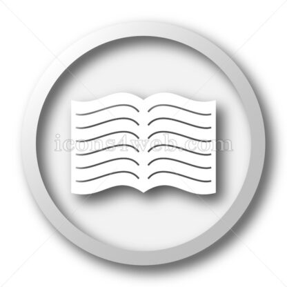 Book white icon. Book white button - Website icons