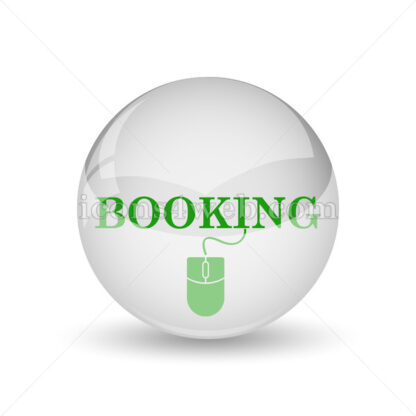 Booking glossy icon. Booking glossy button - Website icons