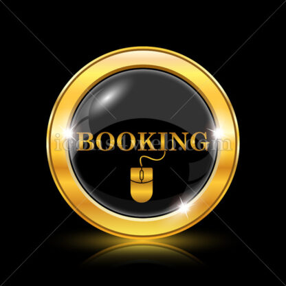 Booking golden icon. - Website icons