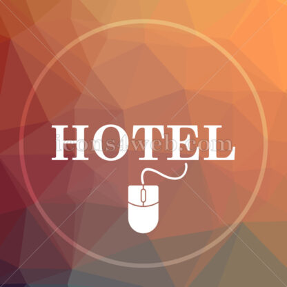 Booking hotel online low poly icon. Website low poly icon - Website icons