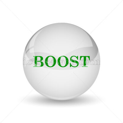 Boost glossy icon. Boost glossy button - Website icons