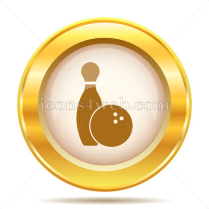 Bowling golden button - Website icons
