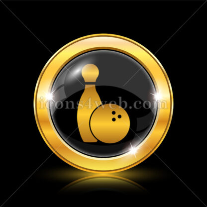 Bowling golden icon. - Website icons