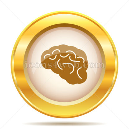 Brain golden button - Website icons