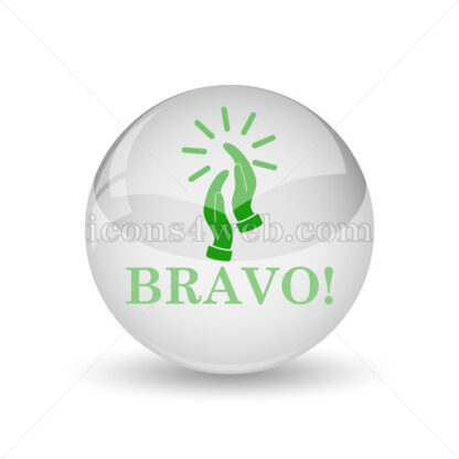 Bravo glossy icon. Bravo glossy button - Website icons