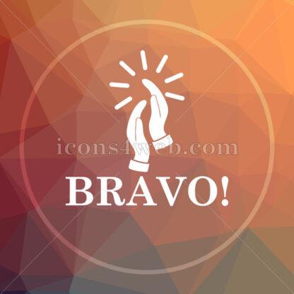 Bravo low poly icon. Website low poly icon - Website icons