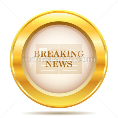 Breaking news golden button - Website icons