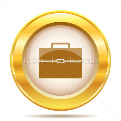Briefcase golden button - Website icons