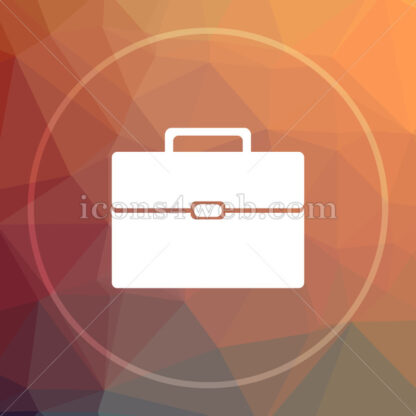 Briefcase low poly icon. Website low poly icon - Website icons