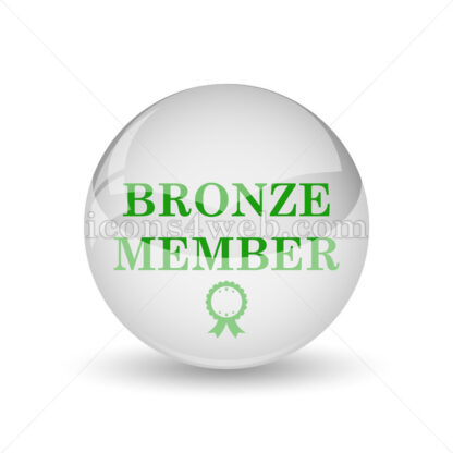 Bronze member glossy icon. Bronze member glossy button - Website icons