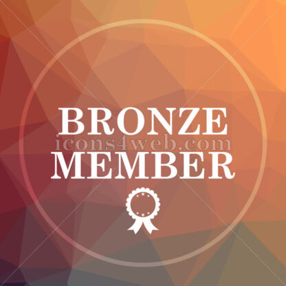 Bronze member low poly icon. Website low poly icon - Website icons
