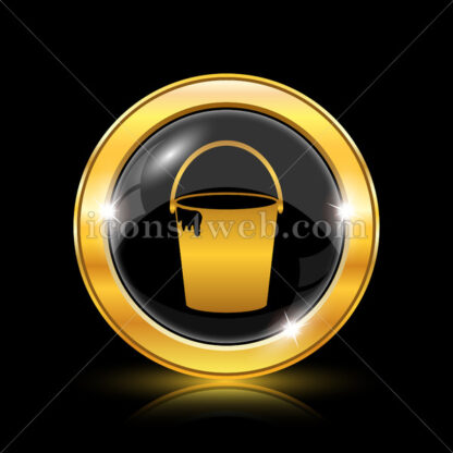 Bucket golden icon. - Website icons