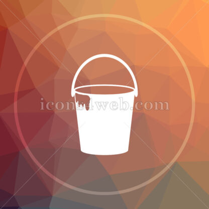 Bucket low poly icon. Website low poly icon - Website icons