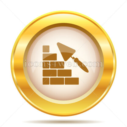 Building wall golden button - Website icons