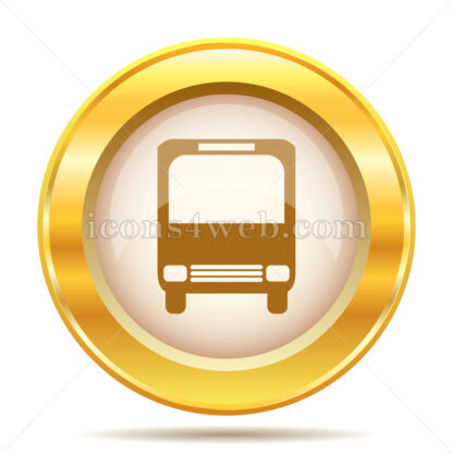 Bus golden button - Website icons