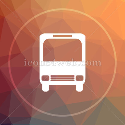 Bus low poly icon. Website low poly icon - Website icons