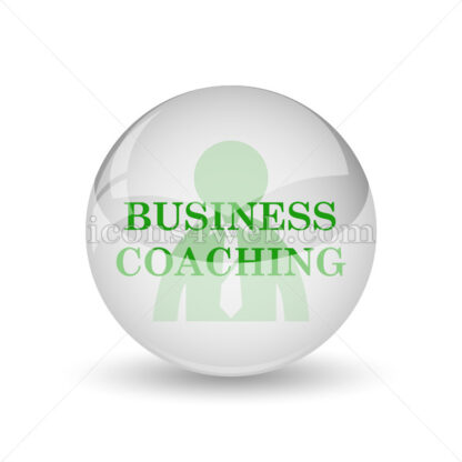 Business coaching glossy icon. Business coaching glossy button - Website icons