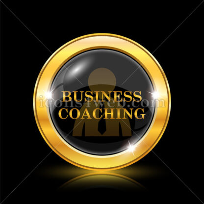 Business coaching golden icon. - Website icons