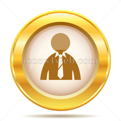 Business man golden button - Website icons