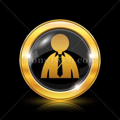 Business man golden icon. - Website icons