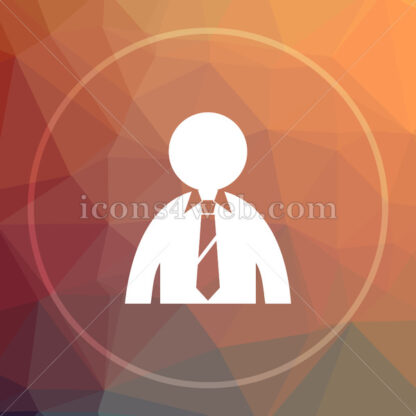 Business man low poly icon. Website low poly icon - Website icons